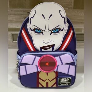 Loungefly NYCC 2022 Star Wars Asajj Ventress Cosplay Mini Backpack 🆕 Exclusive